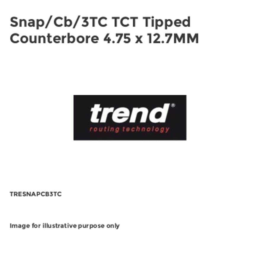 Snap/Cb/3TC TCT Tipped Counterbore 4.75 x 12.7MM TRESNAPCB3TC
