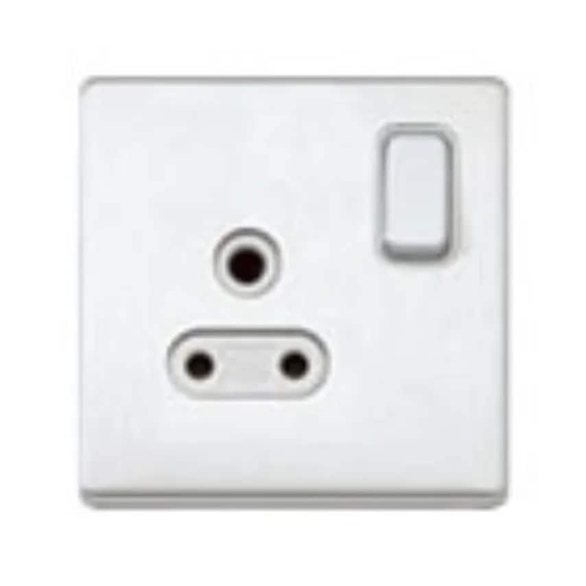 Socket 1 Gang Shuttered Switched DP 5A Lacquered Brushed Steel Black In - K24382LBSB
