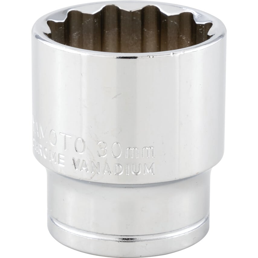 Socket Bi-hexagon 1/2" Square Drive 16mm Chrome Vanadium (12-Point)