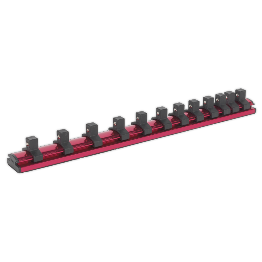 Socket Retaining Rail Magnetic 3/8" Square Drive 12 Clips