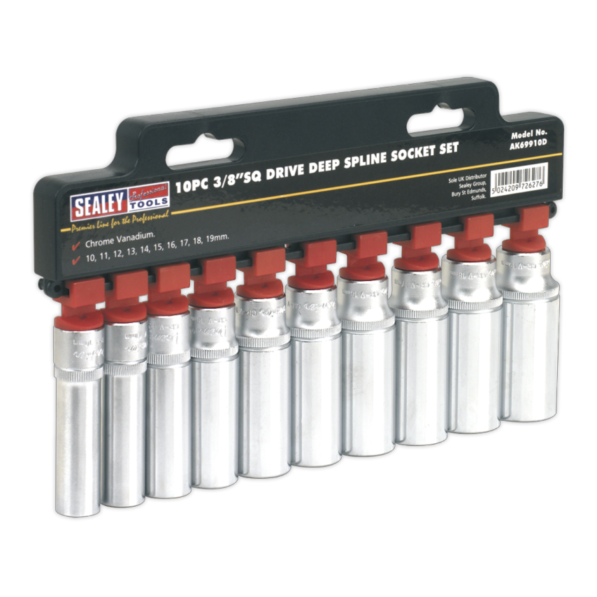 Socket Set10 Piece Deep 3/8" Square Drive Total Drive