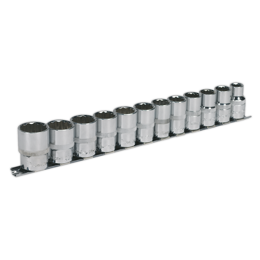 Socket Set12 Piece 1/2" Square Drive 12PT WallDrive Metric