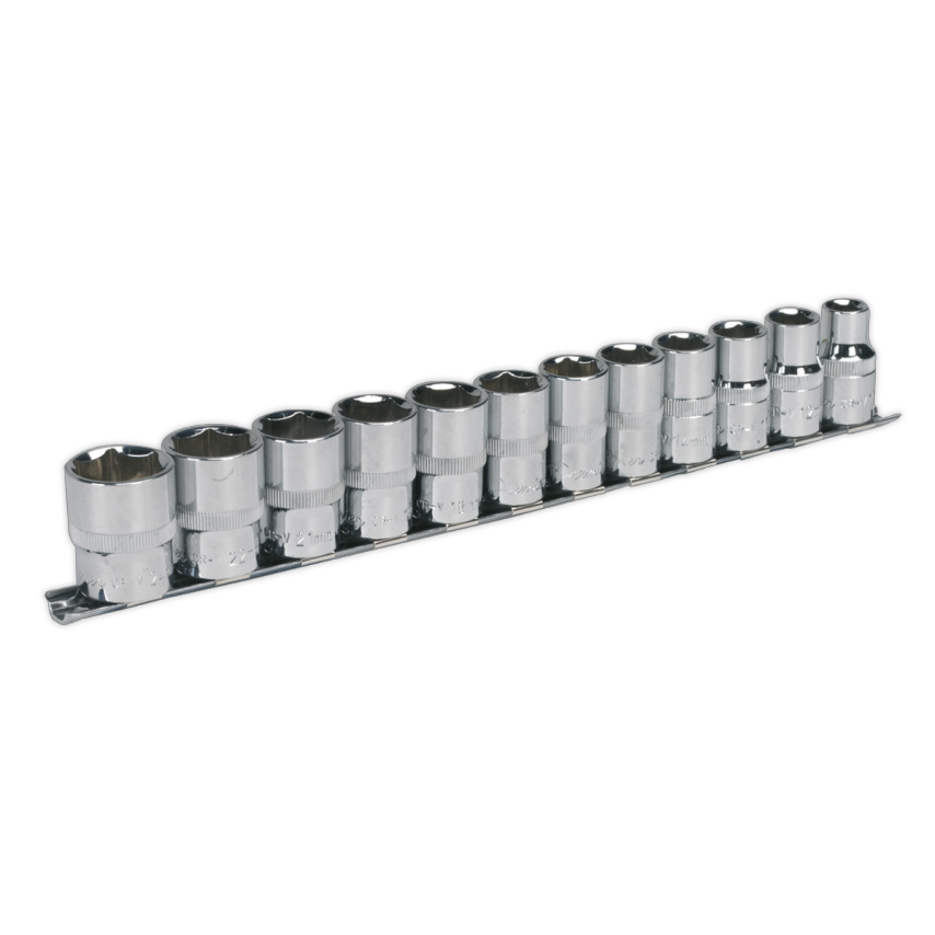 Socket Set12 Piece 1/2" Square Drive 6PT WallDrive Metric