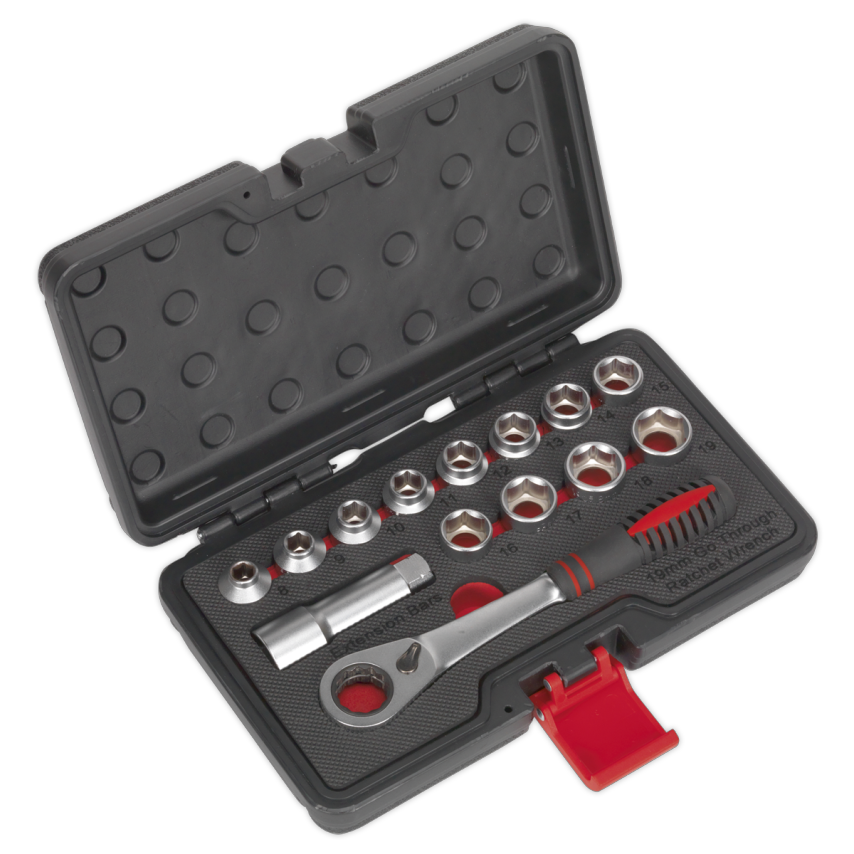 Socket Set14 Piece Go-through Low Profile WallDrive Metric