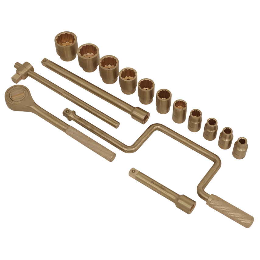 Socket Set17 Piece 1/2" Square Drive Non-sparking