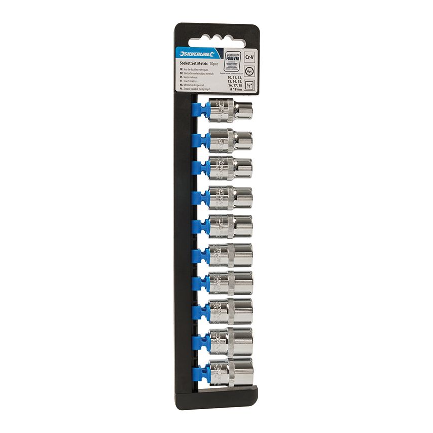 Socket Set 1/2" Drive 6pt Metric 10 Piece 10 - 19mm
