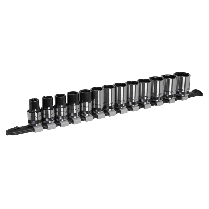Socket Set 13 Piece 1/2" Sq Drive Metric - Black Series