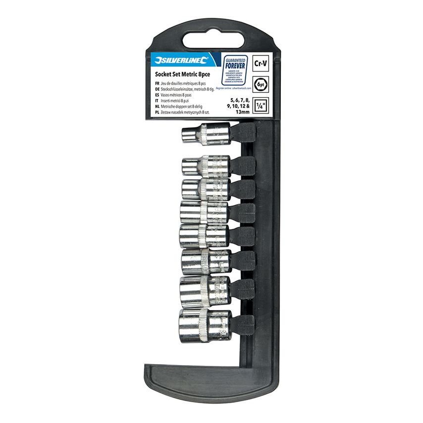 Socket Set 1/4" Drive Metric 6pt 8 Piece 5 - 13mm