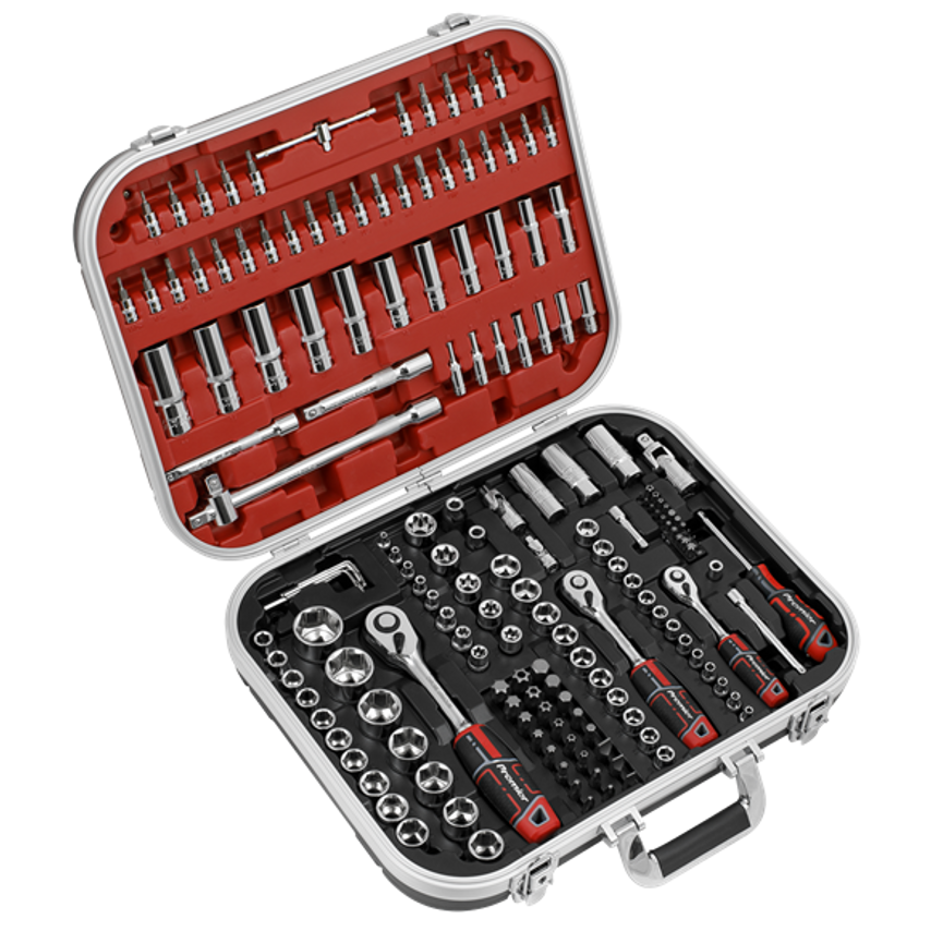 Socket Set 172pc 1/4", 3/8" & 1/2"Sq Drive WallDrive - AK7981