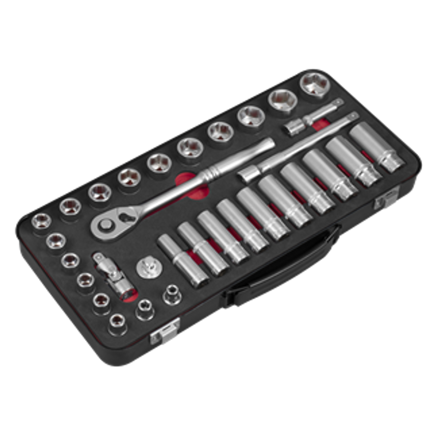 Socket Set 3/8"Sq Drive 32pc - Premier Platinum Series