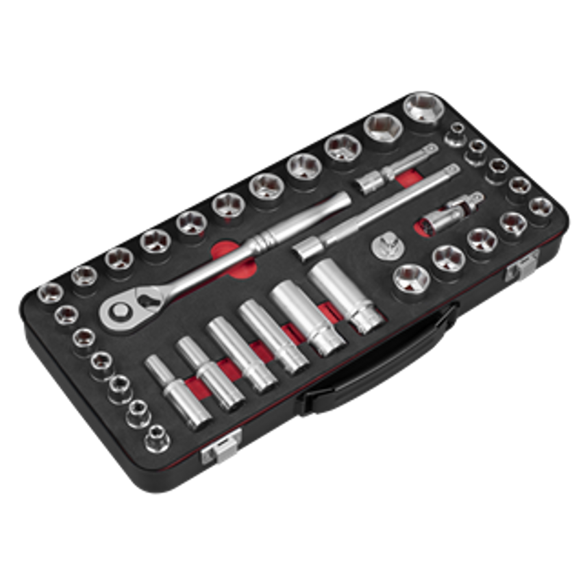 Socket Set 3/8"Sq Drive 37pc - Metric/Imperial - Premier Platinum Series