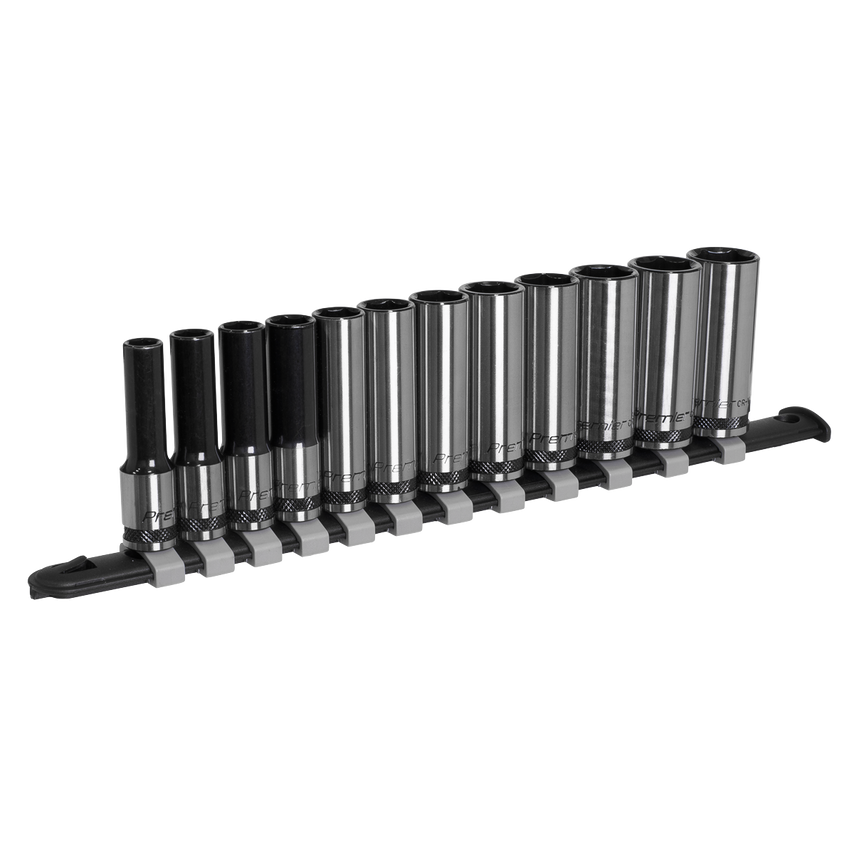 Socket Set Deep 12 Piece 3/8"Sq. Drive Metric - Black Series