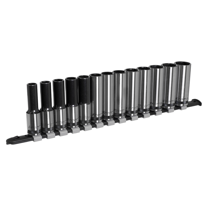 Socket Set Deep 13 Piece 1/2" Sq Drive Metric - Black Series