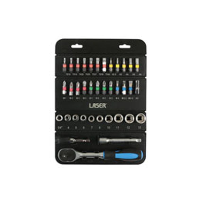 Socket & Bit Set 1/4"D 37 Piece