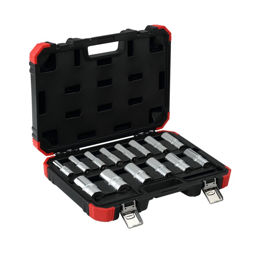 Socket set 1/2 hex. size10-32mm 14pcs