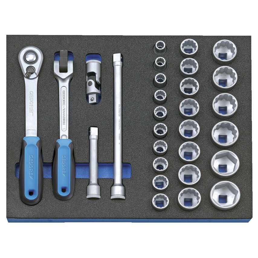 Socket set 1/2" in CT module 29 pcs