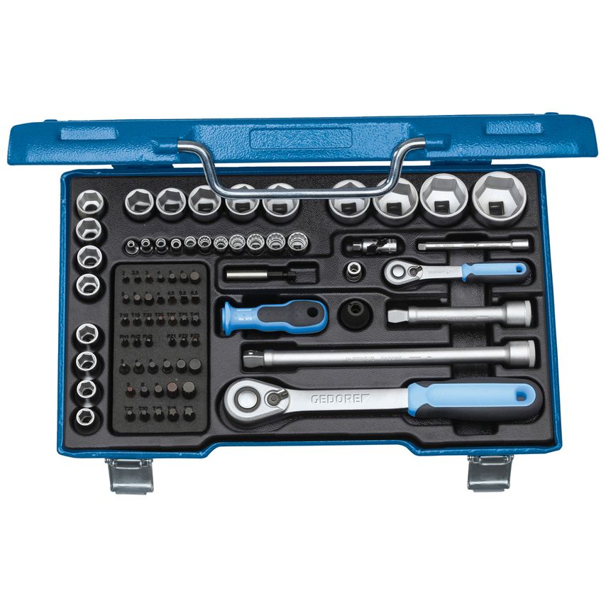 Socket set 1/4"+1/2" 81 pcs