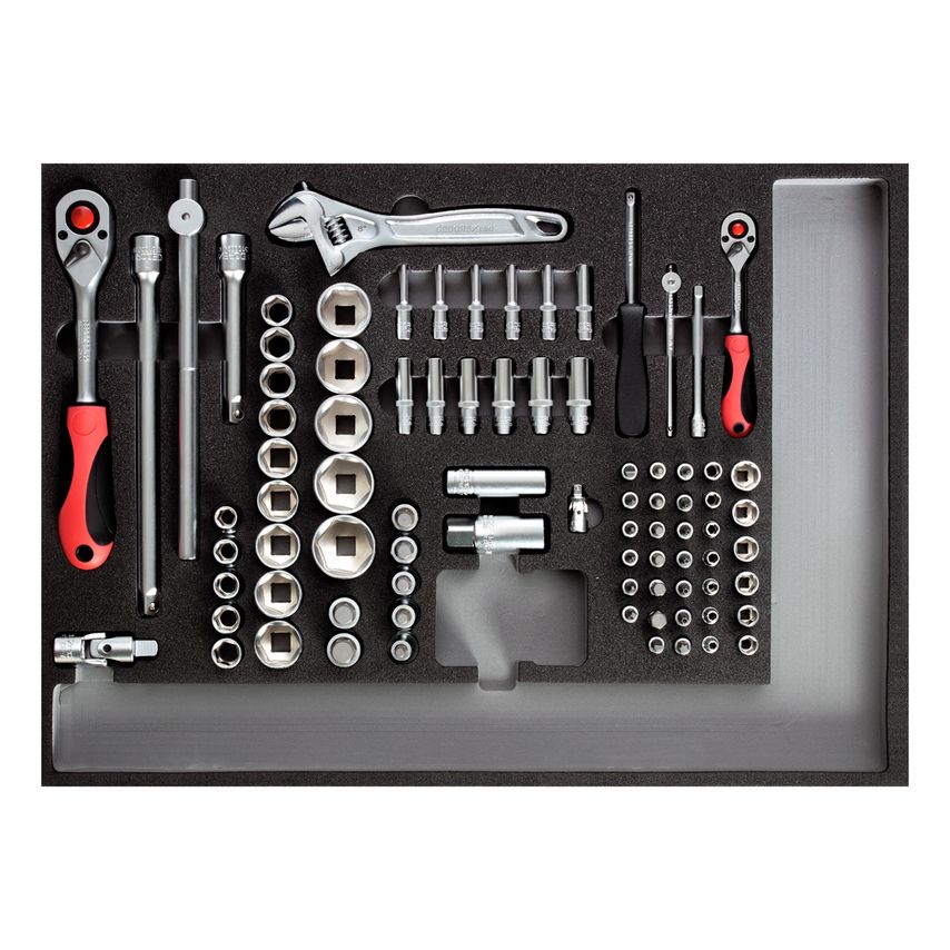 Socket set 1/4+1/2 CT-module 84pcs