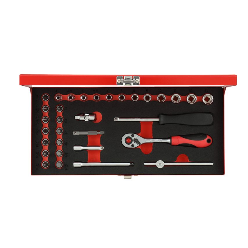 Socket set 1/4 4-13mm 32pcs