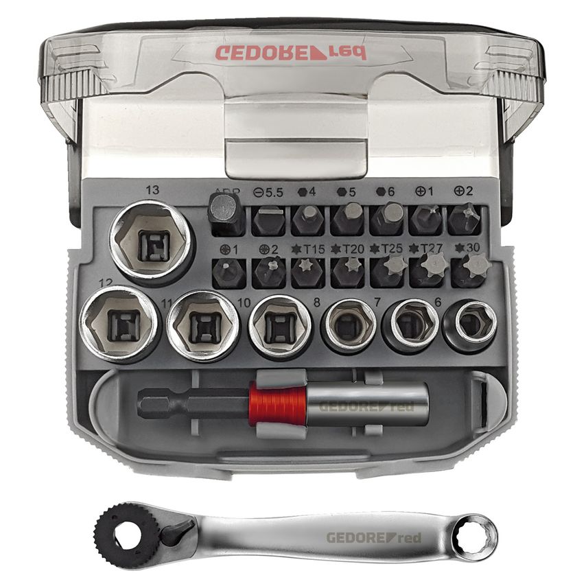 Socket set 1/4 size6-13mm +bits 23pcs