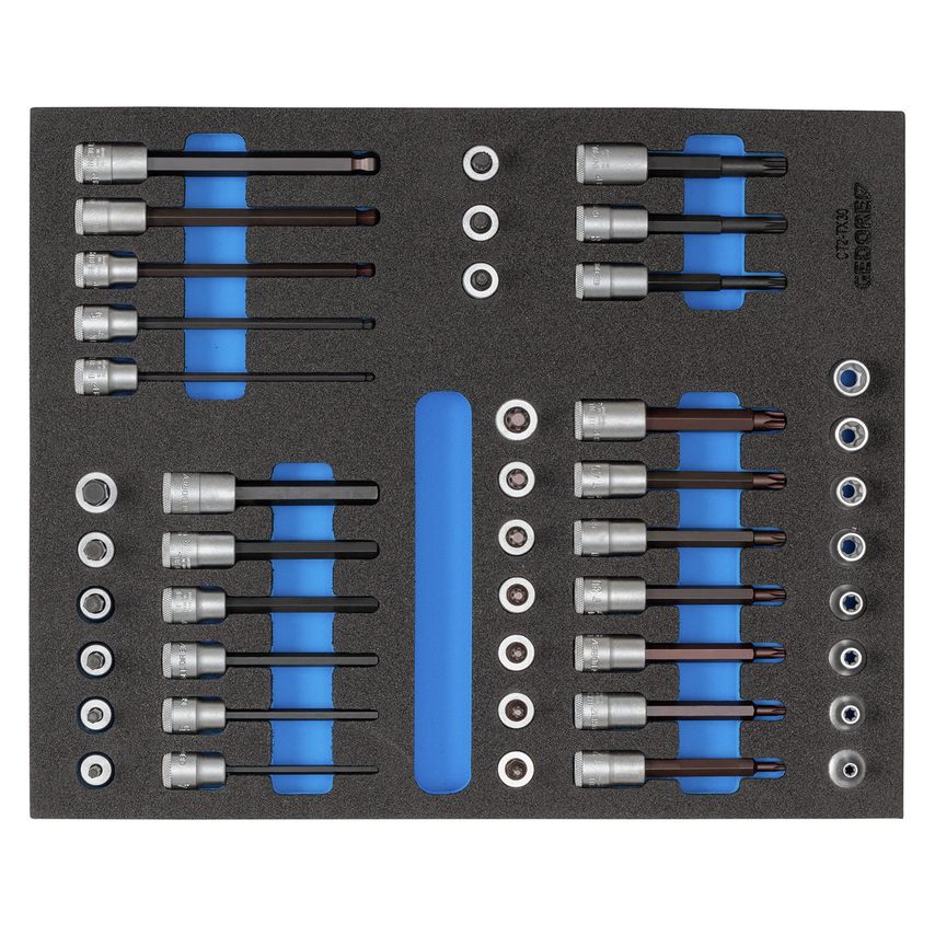 Socket set 3/8" in CT module 52 pcs
