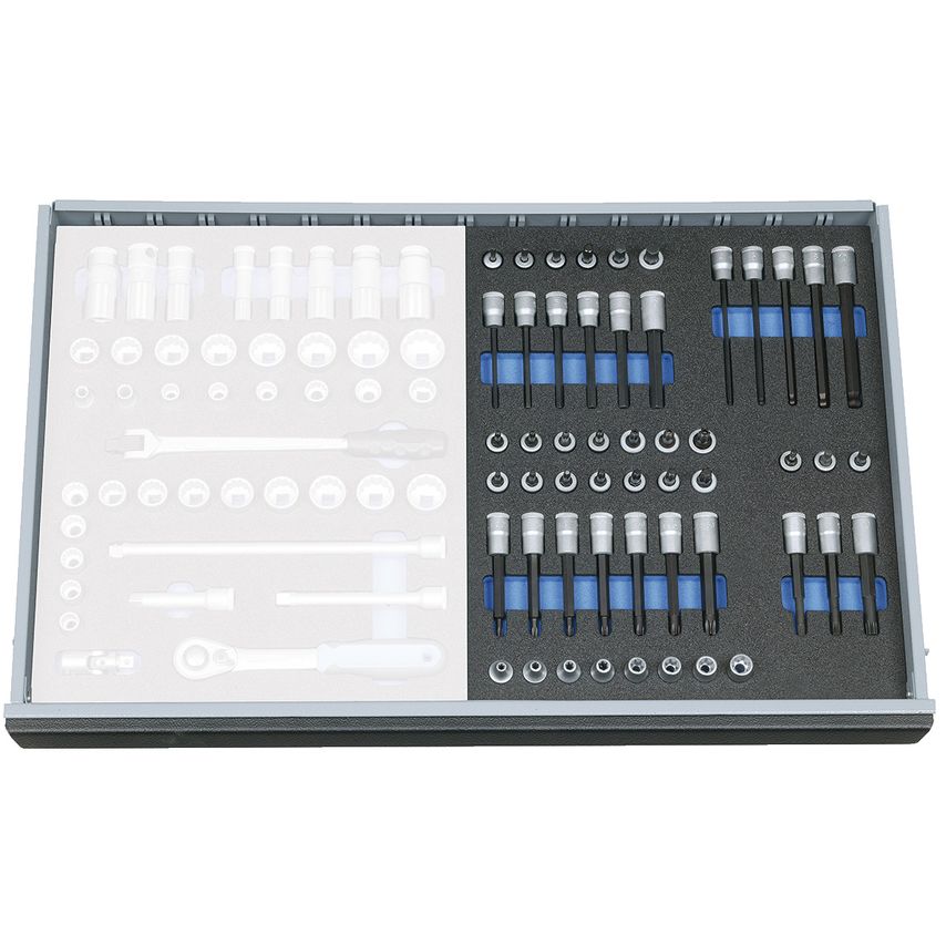 Socket set 3/8" in CT module 52 pcs