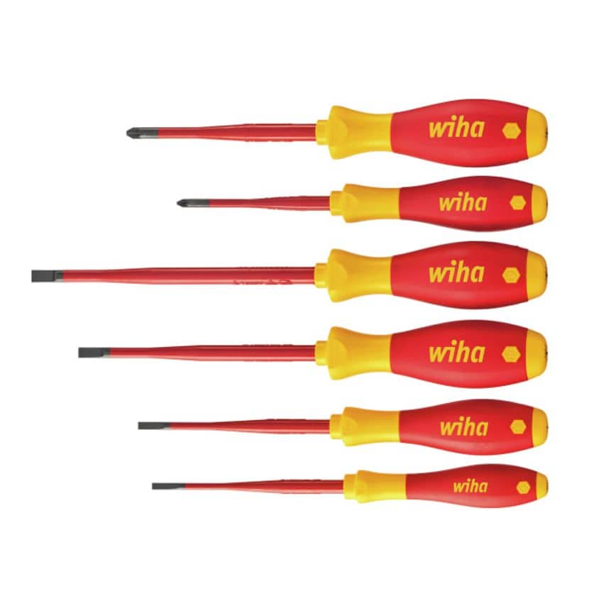 SoftFinish Electric slimFix Sl/Pz Screwdriver Set, 6 Piece