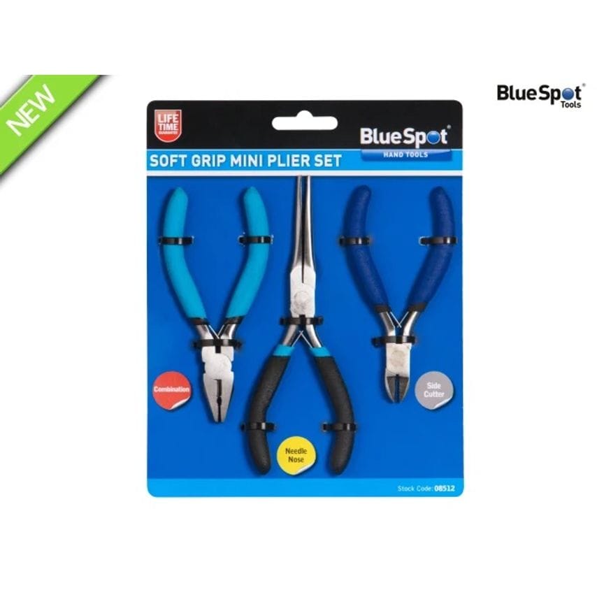 Soft Grip Mini Plier Set, 3 Piece