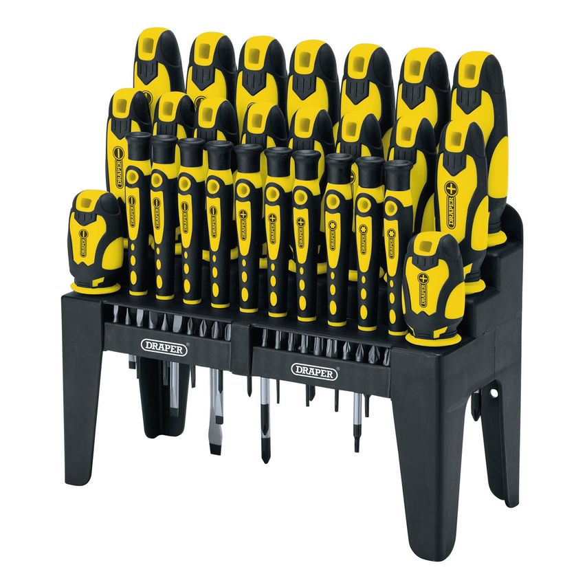 Soft Grip Screwdriver and Bit Set Yellow (47 pc)
