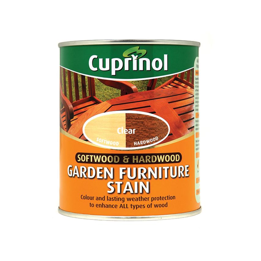 Softwood & Hardwood Garden Furniture Stain Clear 750ml CUPGFSC750