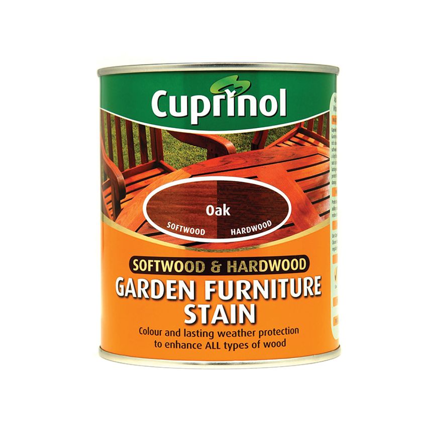 Softwood & Hardwood Garden Furniture Stain Oak 750ml CUPGFSO750
