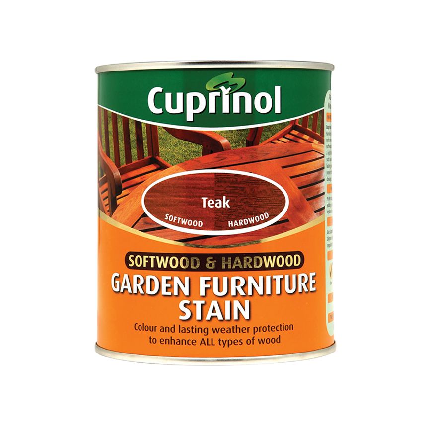 Softwood & Hardwood Garden Furniture Stain Teak 750ml CUPGFST750