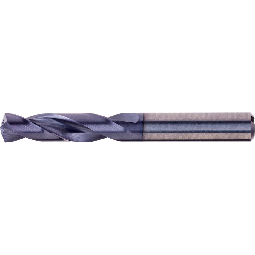 Solid Carbide Tialn Force-M Stepped Shank Short Series (X3d) Drill Din 6537 K 9/64 Inch