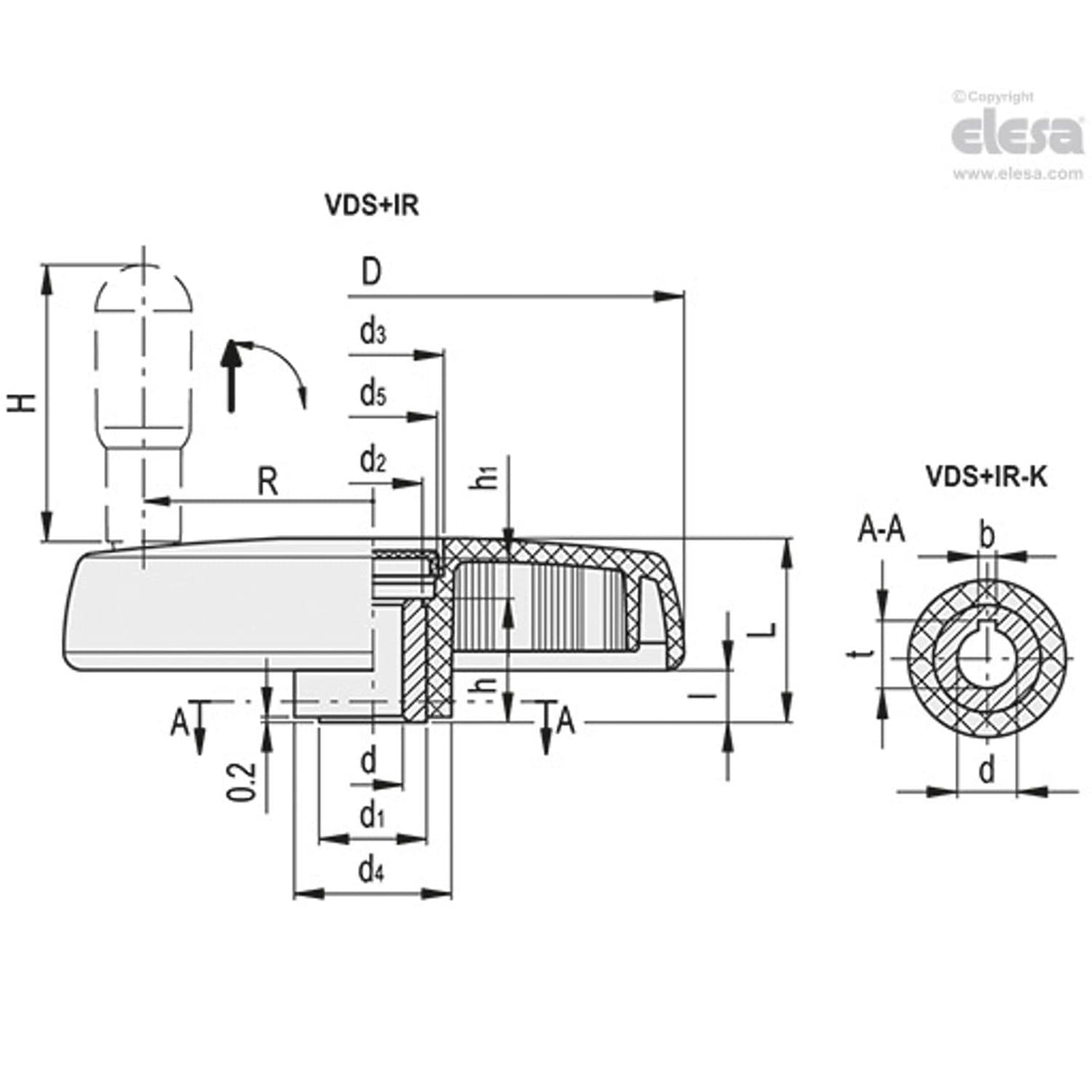 Solid handwheel-VDS.200+IR-SST-20