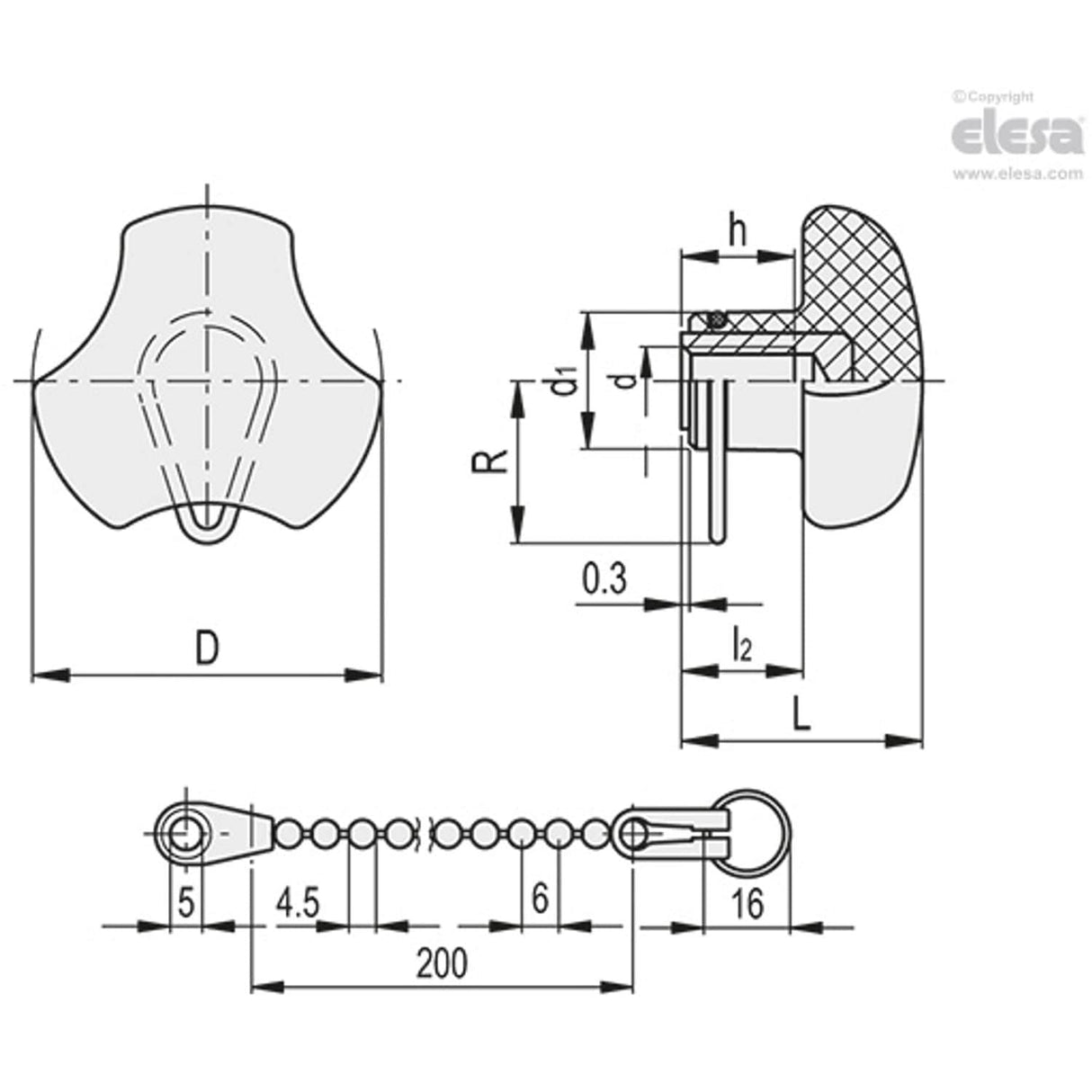 Solid knob-VTT.40-SST-M8-LP