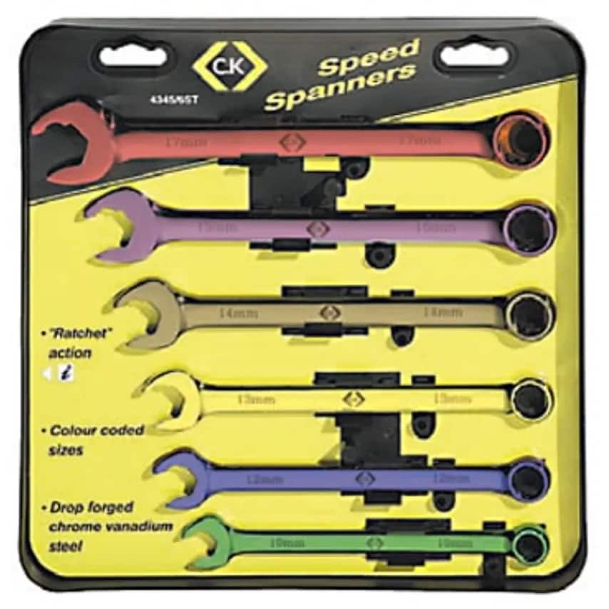 Spanner Speed Colour Coded Set 6 10-17mm