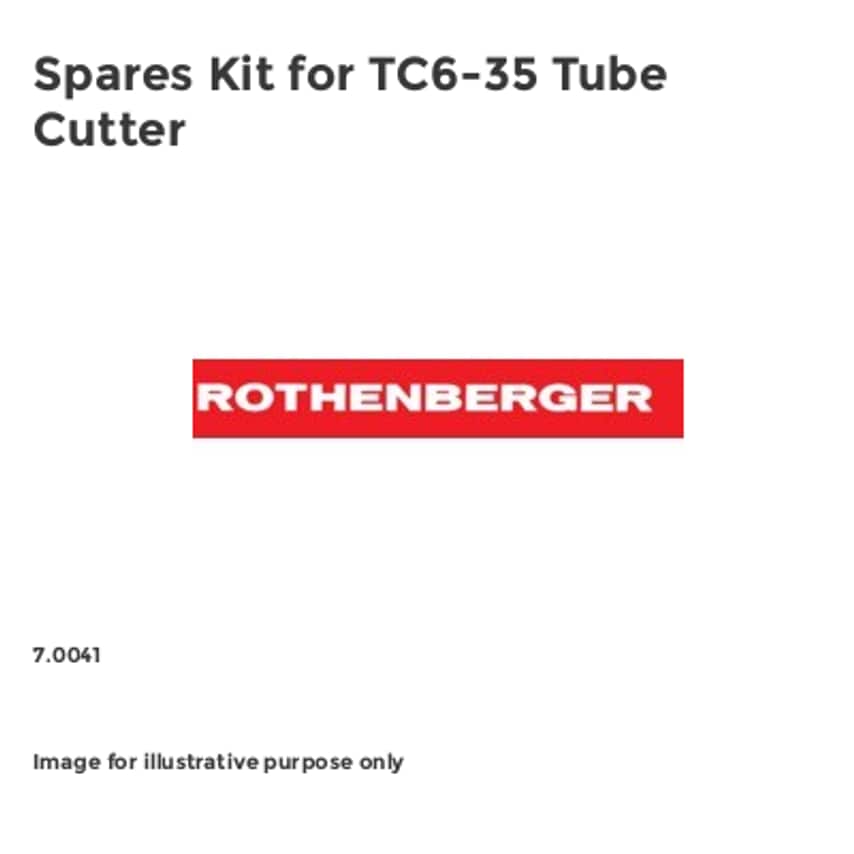 Spares Kit for TC6-35 Tube Cutter