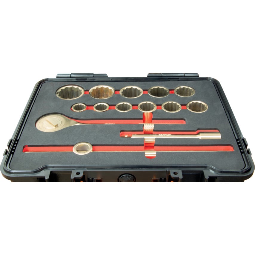 Spark Resistant Socket Set 3/4" Square DR 14 Piece Al-Br