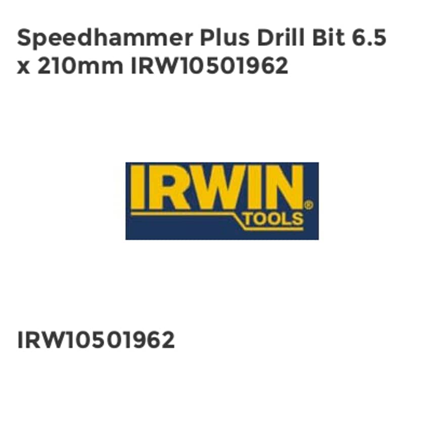 Speedhammer Plus Drill Bit 6.5 x 210mm IRW10501962