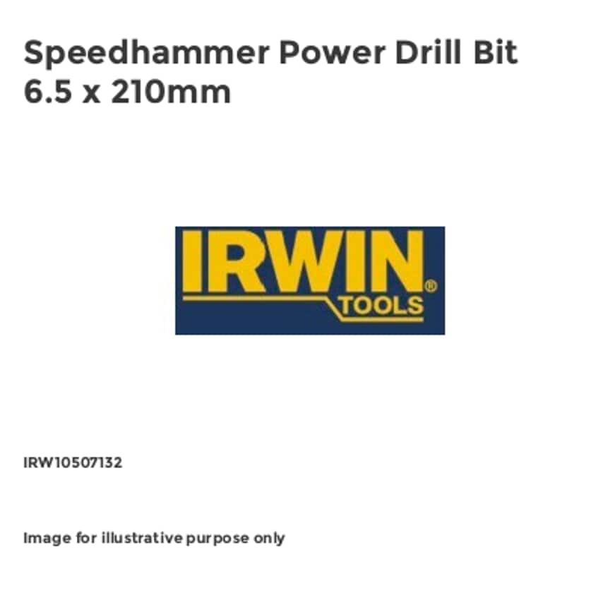Speedhammer Power Drill Bit 6.5 x 210mm IRW10507132