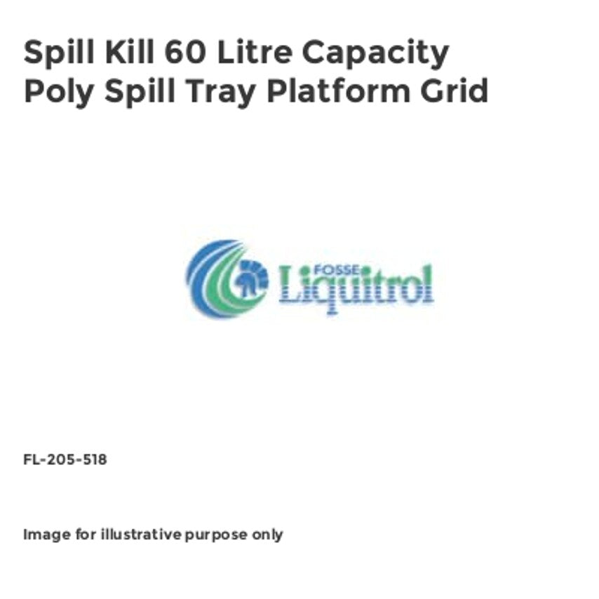 Spill Kill 60 Litre Capacity Poly Spill Tray Platform Grid
