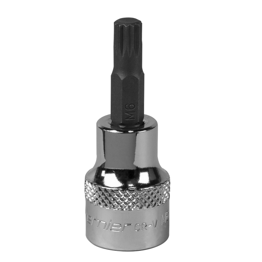 Spline Socket Bit M6 3/8" Square Drive
