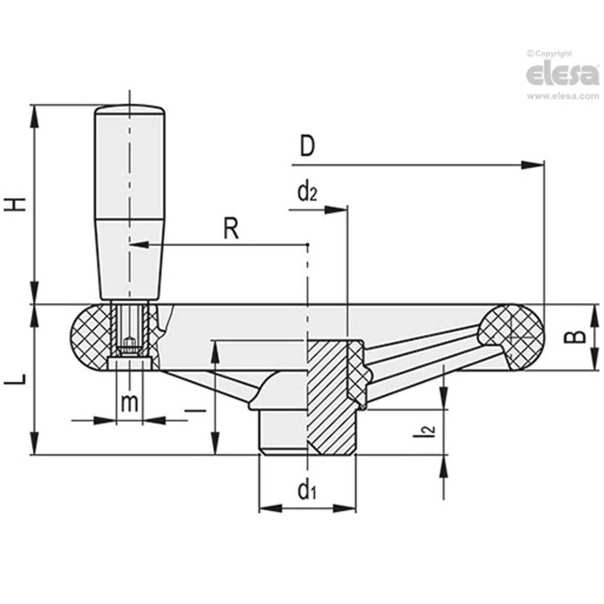Spoked handwheel-VR.375 FP+I