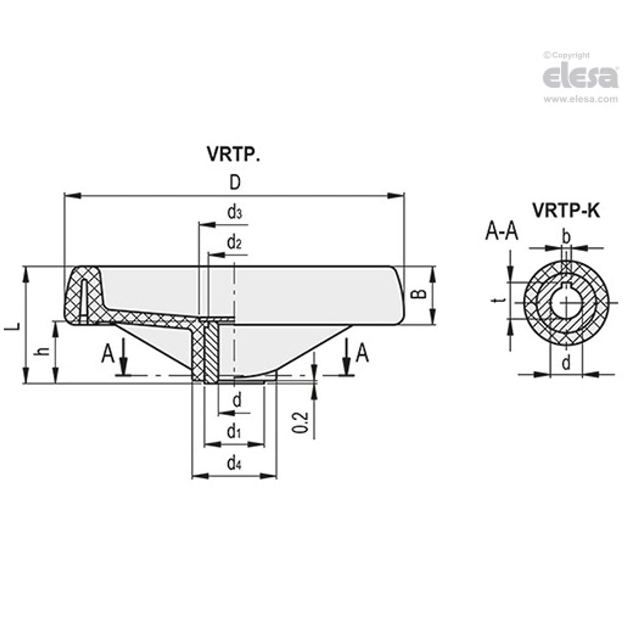 Spoked handwheel-VRTP.200-A8