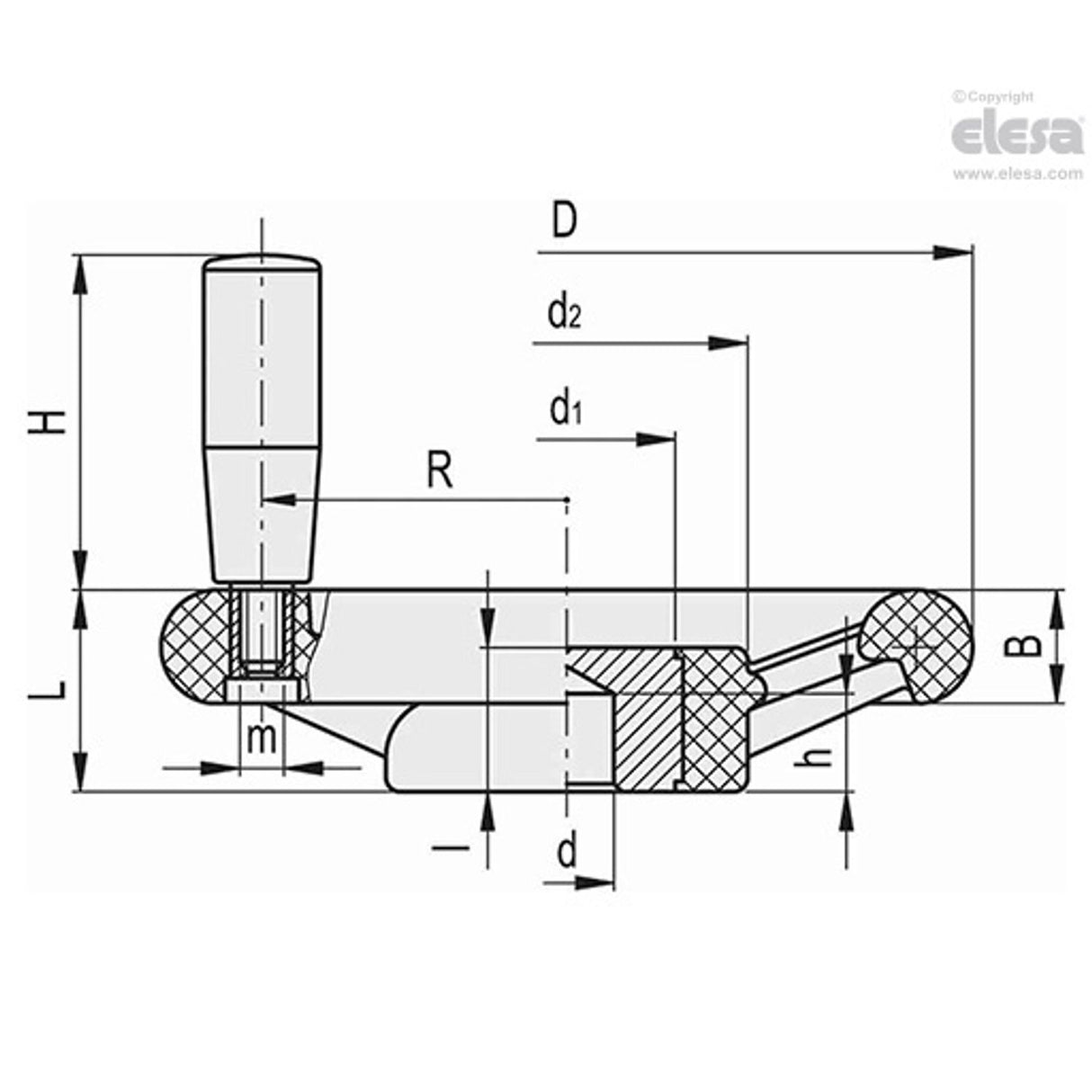 Spoked handwheel-VRU.250+I