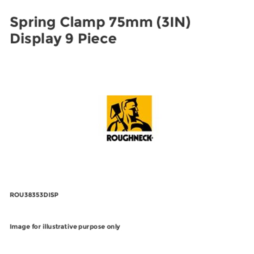 Spring Clamp 75mm (3IN) Display 9 Piece
