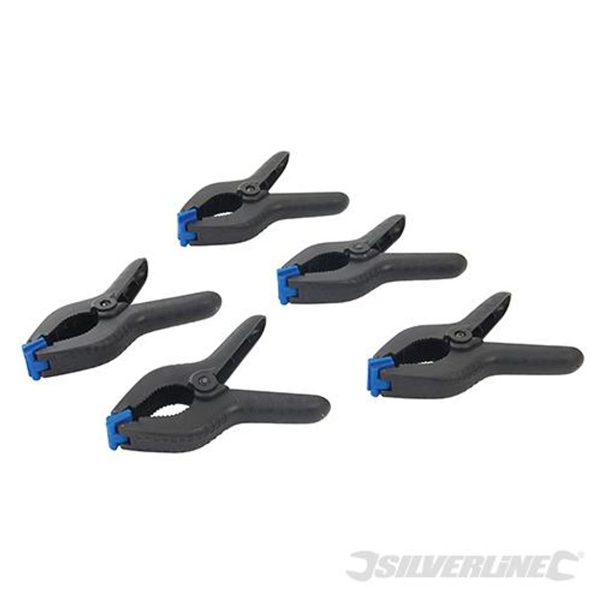 Spring Clamps 5pk 110mm Length/50mm Jaw