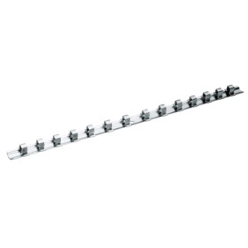 Spring steel socket rail for 14 3/8" sockets