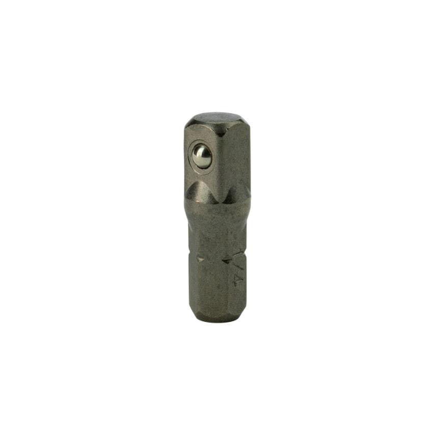 Square Drive Adapter (1/4 Square DR x 1/4 Hex x 1" OAL)