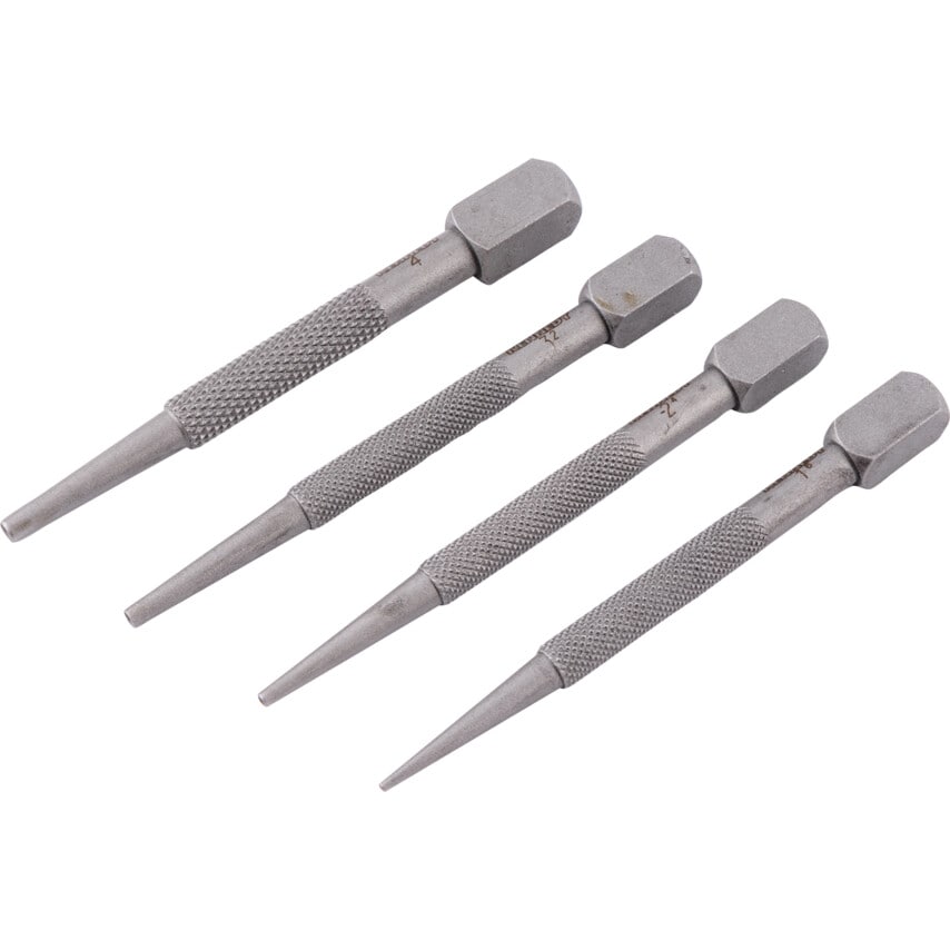 Square Head Nail Punches Set of 4